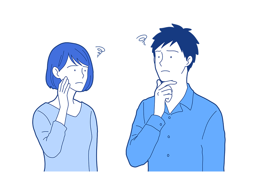 悩んでいる人々