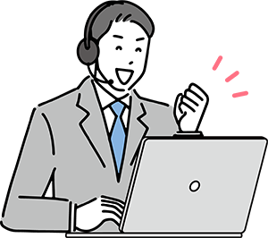 在宅勤務をしている男性